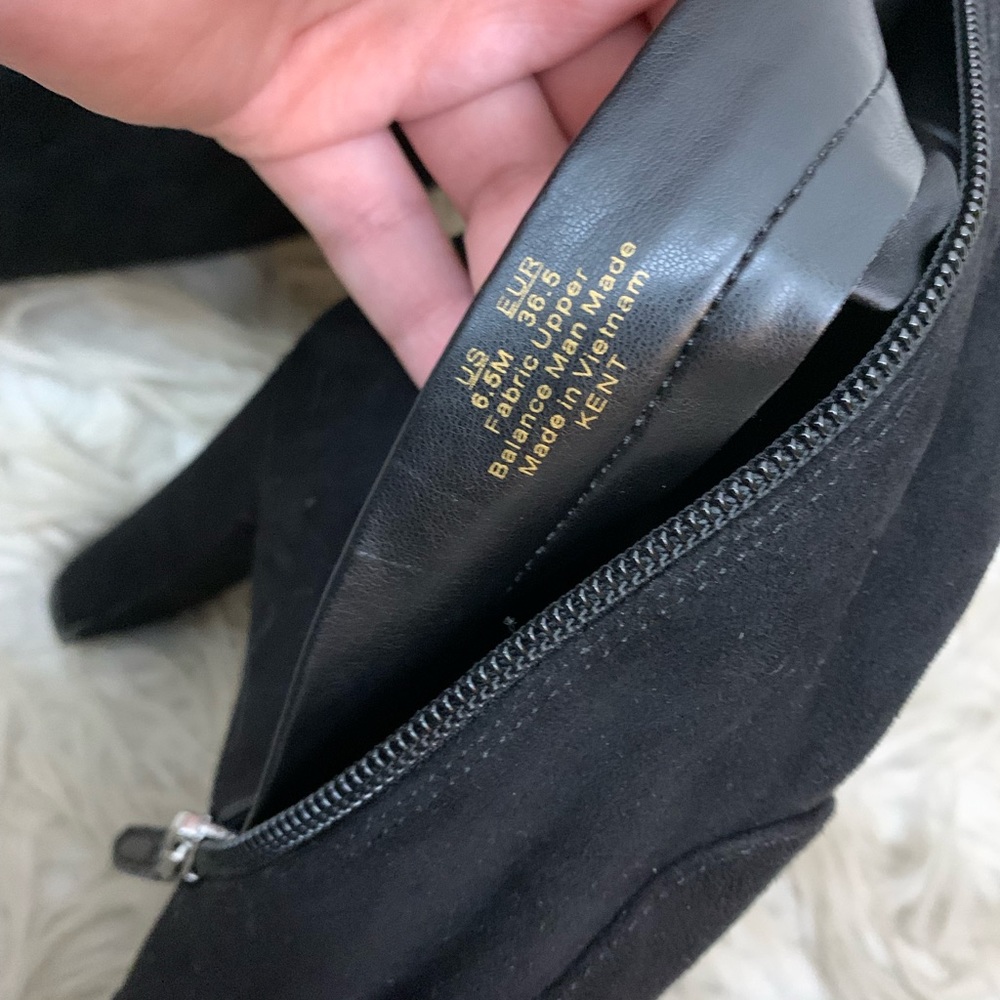 Sam Edelman black suede over knee Kent boots - Picture 7 of 9